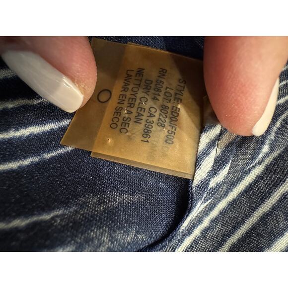 Elie Tahari Navy Abstract Halter Neck Top Size XS - Picture 4 of 6